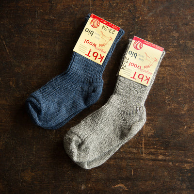 Baby & Kids Wool Socks - Grey Melange