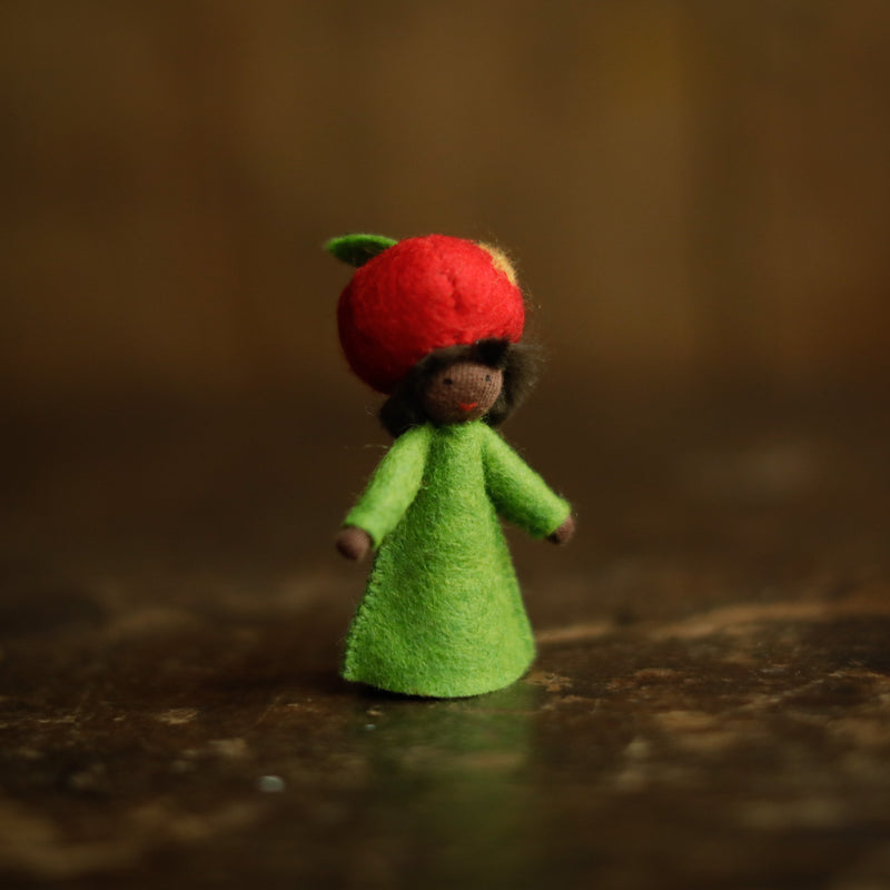 Handmade Wool Fairy - Apple - Black