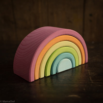 Wooden 6 Piece Rainbow - Pastel