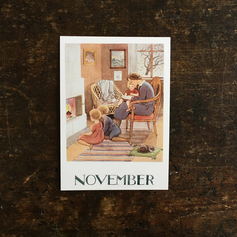 Elsa Beskow Set of All Months of the Year Postcards