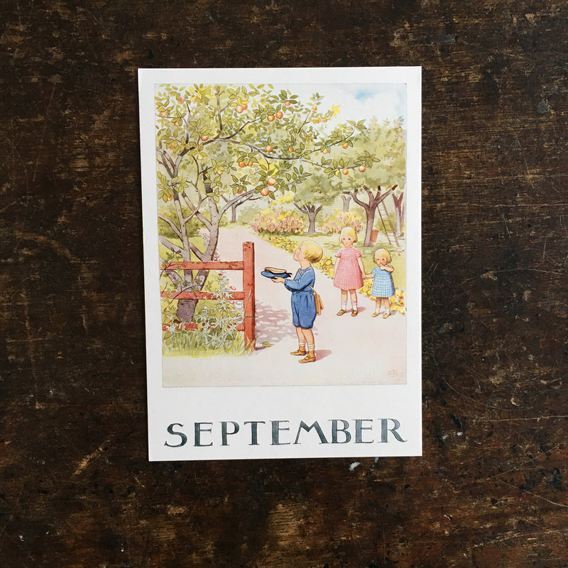 Elsa Beskow Set of All Months of the Year Postcards