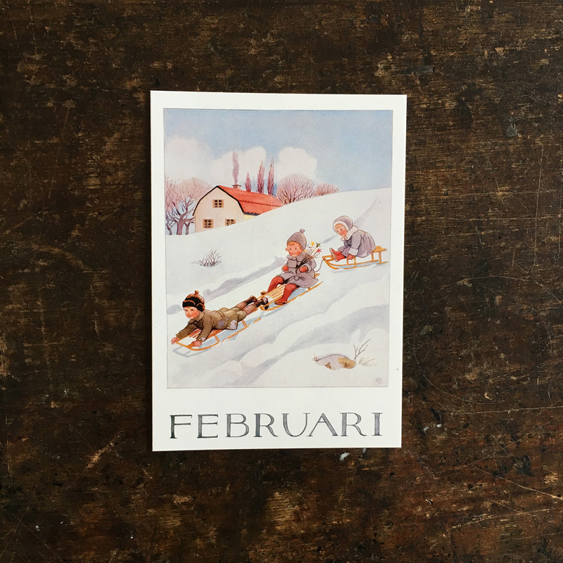 Elsa Beskow Set of All Months of the Year Postcards