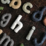 Felted Wool Lower Case Alphabet - Natural