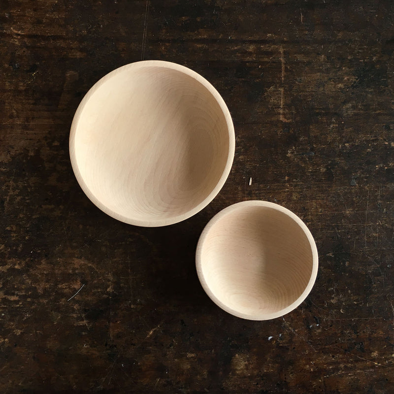 Baby Bowls in Natural Wood - Three Sizes