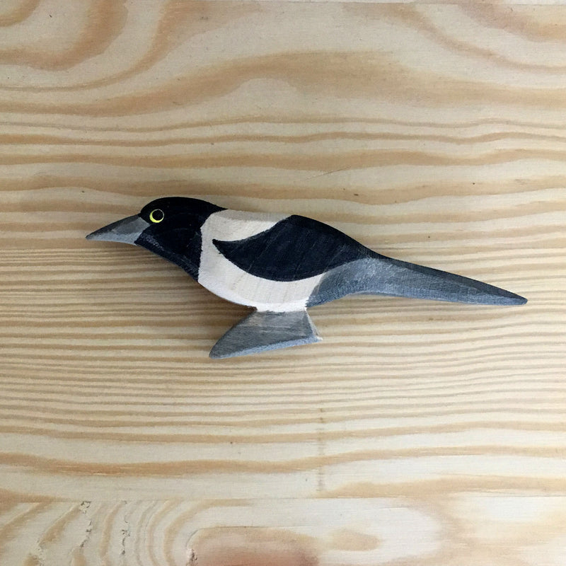 Handcrafted Wooden Magpie