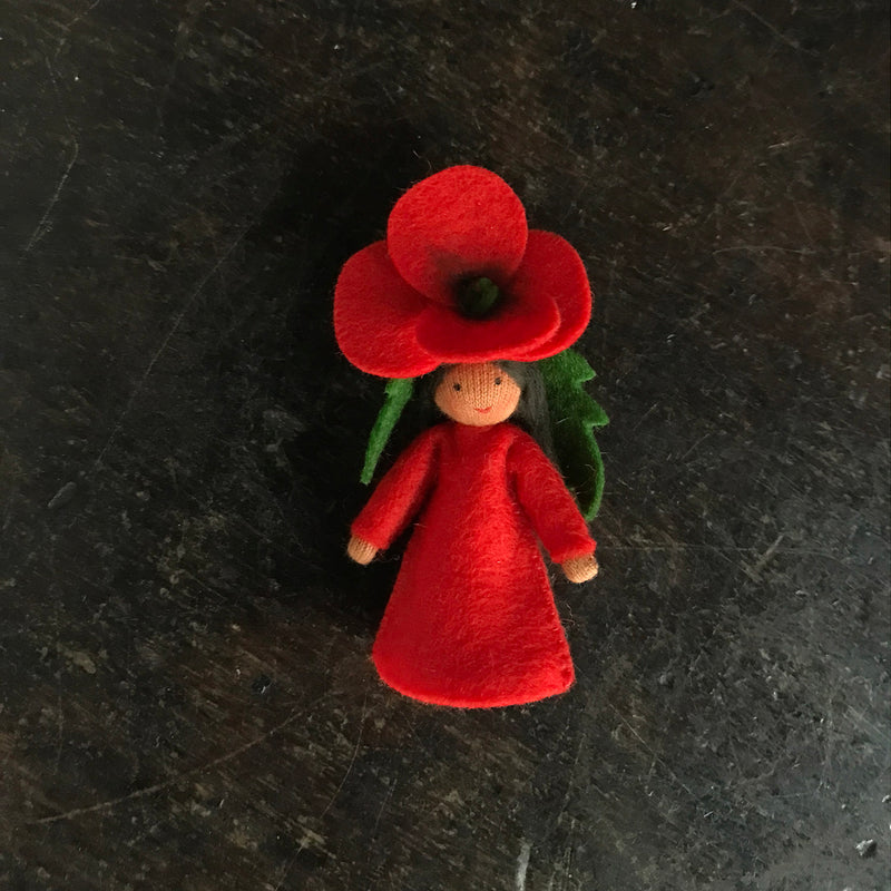 Handmade Wool Fairy - Poppy - Brown