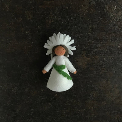 Handmade Wool Flower Fairy - Daisy - Brown