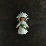 Handmade Small Wool Flower Fairy - Daisy - Brown