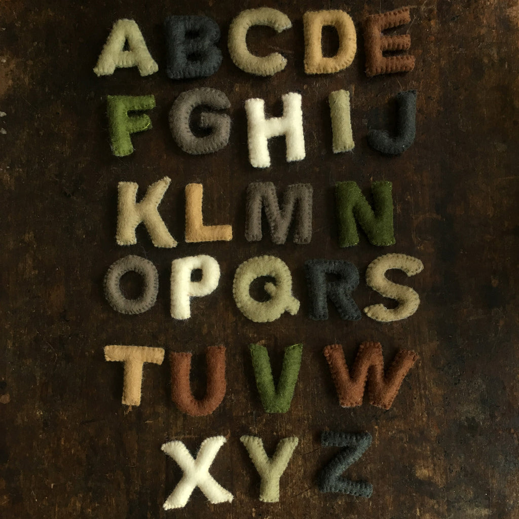 Mini Wooden Letter Set - Natural