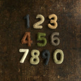 Felted Wool Numbers - Natural