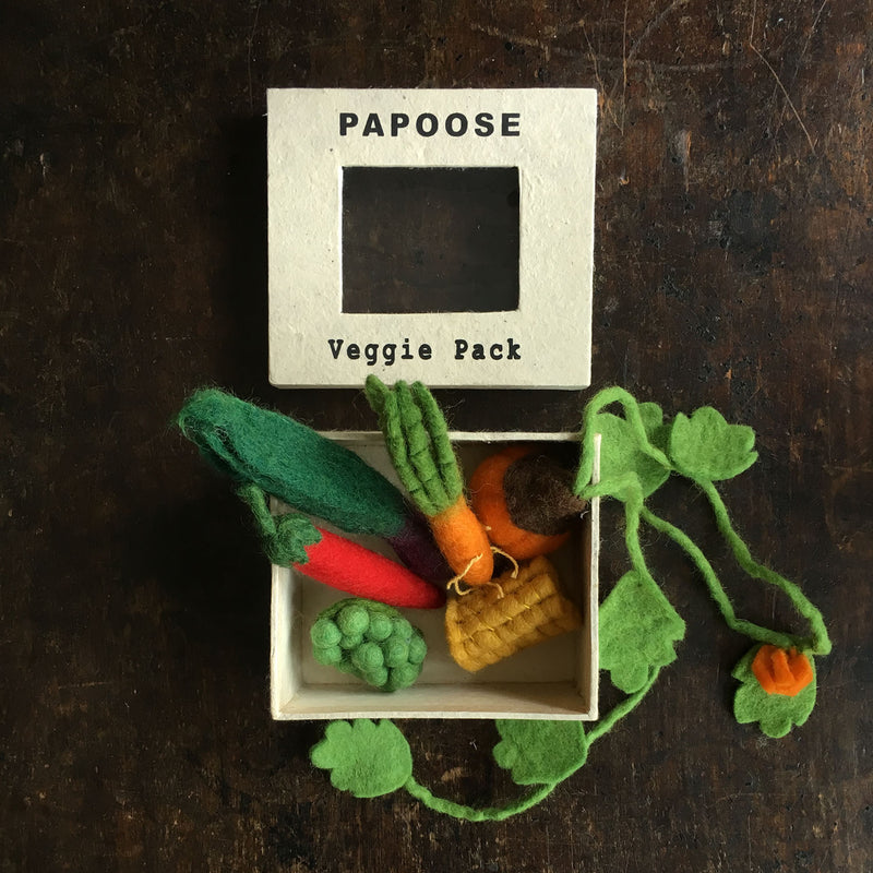 Felted Wool Mini Vegetable Set - Boxed