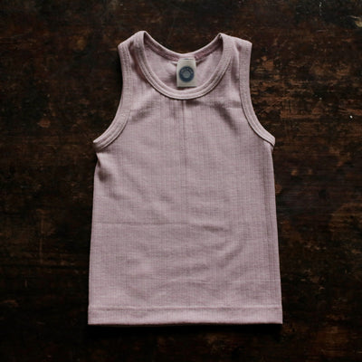 Merino Wool/Cotton/Silk Sleeveless Top - Pale Pink