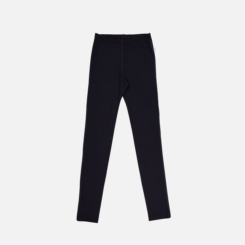 Womens Merino Wool Leggings - Black