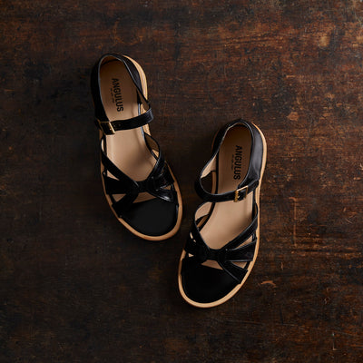 Women's Intertwined Strap Sandals - Black