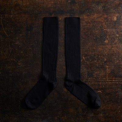Adult's Cotton Knee Socks - Coal