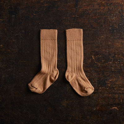 Babies & Kids Cotton Knee Socks - Caramel