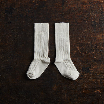 Babies & Kids Cotton Knee Socks - Cream