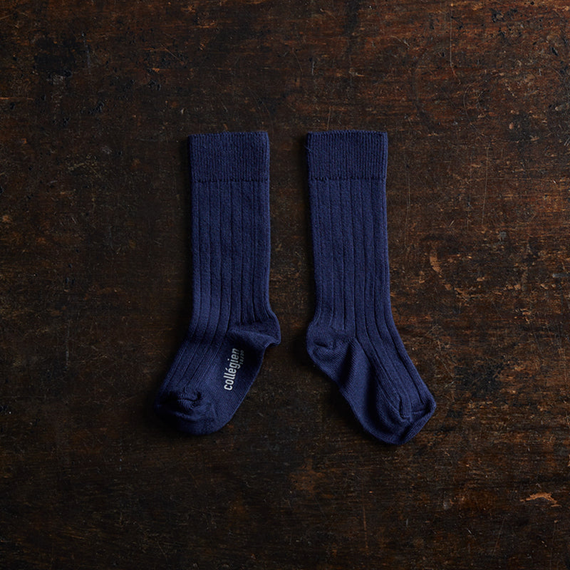 Baby & Kids Cotton Knee Socks - Navy