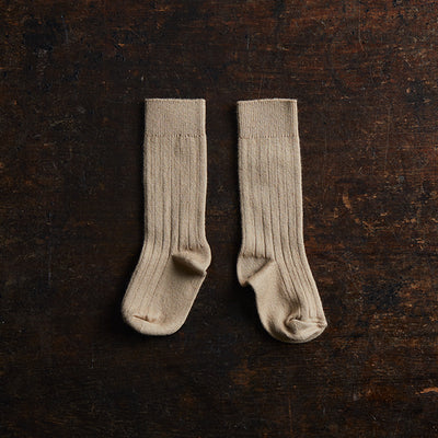 Babies & Kids Cotton Knee Socks - Taupe
