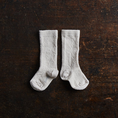 Babies & Kids Wool Pointelle Knee Socks - Cream