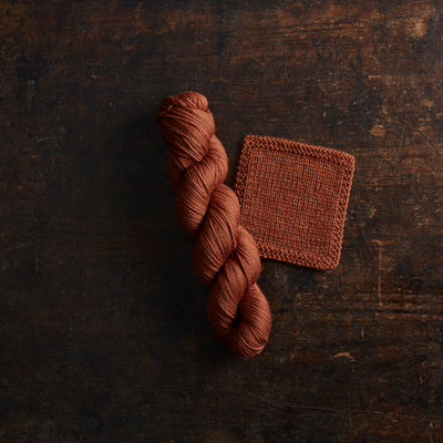 Hand Dyed Merino Wool Yarn - Rust