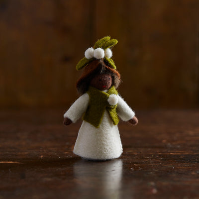 Handmade Wool Fairy - Mistletoe Boy - Black