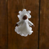 Handmade Wool Hanging Fairy - Snow Crystal - Black