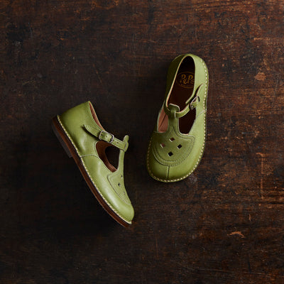 Toddler & Kids Leather Ezra T-Bar Shoes - Cedar