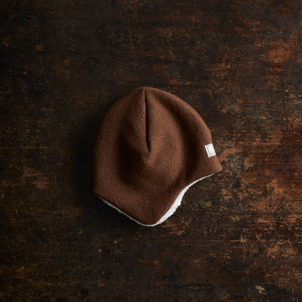 Boiled Merino Wool/Sherpa Jonas Hat - Hazelnut