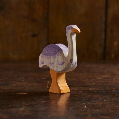Handcrafted Wooden Ostrich