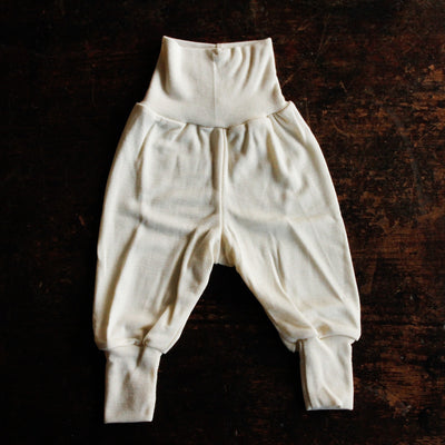 Baby Merino Wool & Silk Pants - Natural