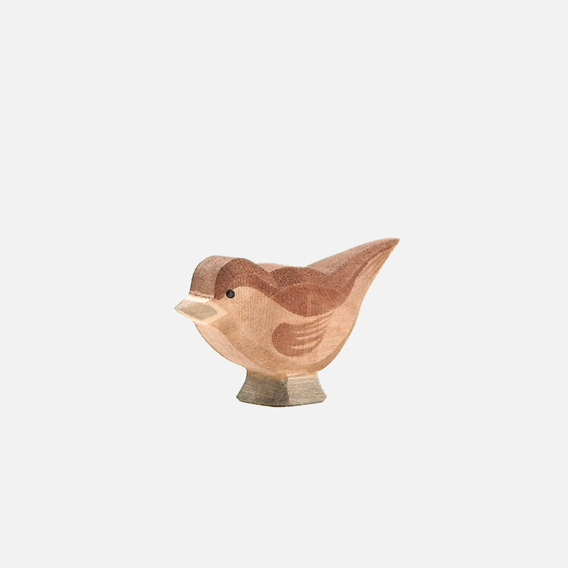 Handcrafted Wooden Sparrow