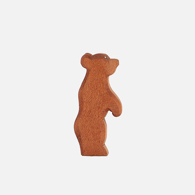 Handcrafted Wooden Small Bear Standing