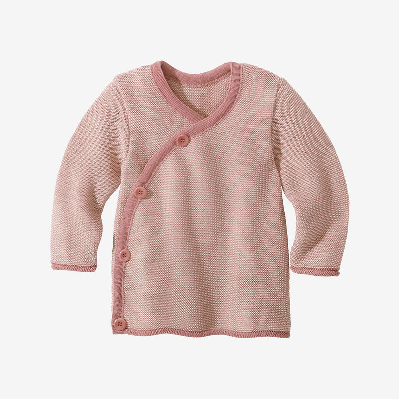 Baby & Kids Merino Wool Cardigan - Rose/Natural