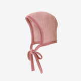 Baby Merino Wool Bonnet - Rose/Natural