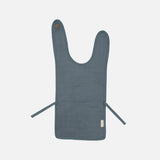 Cotton Muslin/Terry Feeding Bib - Blue Spruce