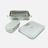 Stainless Steel Large Rectangle Lunch Box with Mini