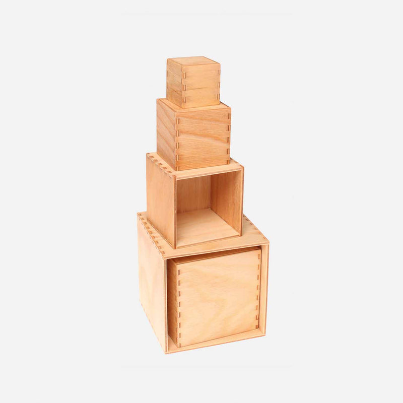 Wooden Small Set of Boxes - Natural