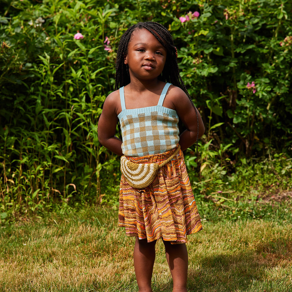 Pima Cotton Circle Skirt - Zest Scribble