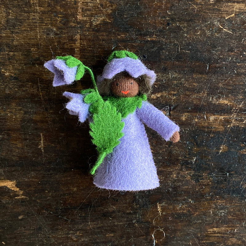 Handmade Wool Flower Fairy - Bellflower - Black