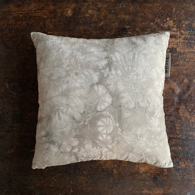 Hand Dyed Cotton Wico Mini Cushion with Cover - Grey
