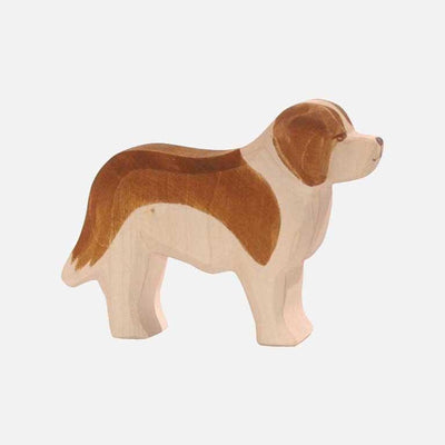 Handcrafted Wooden St Bernard Dog