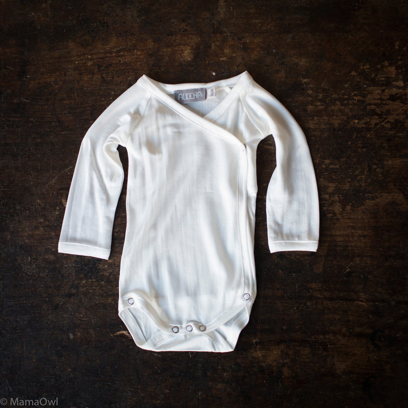 Silk Jersey Wrap Body - Natural White