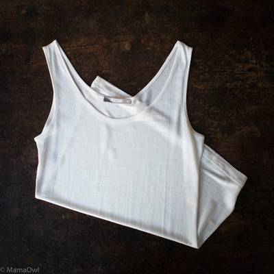 Adult's Silk Jersey Camisole - Natural White