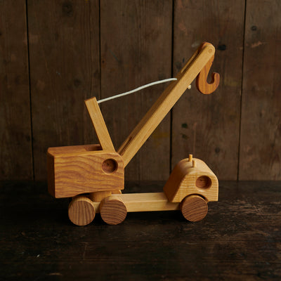 Handmade Large Wooden Mobile Crane