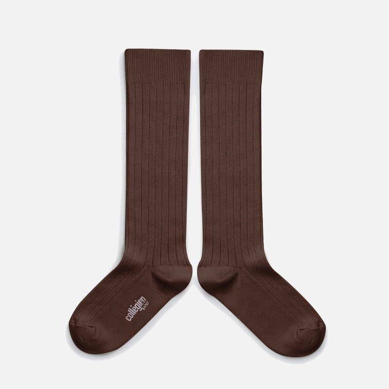 Baby & Kids Cotton Knee Socks - Chocolate