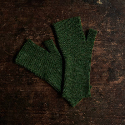 Adult’s Alpaca Rib Fingerless Gloves - Many Colours