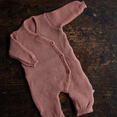 Baby Merino Wool Suit - Rose