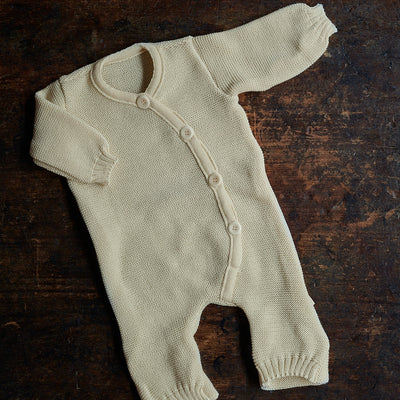 Baby Merino Wool Suit - Natural