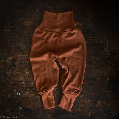 Batis Baby Pants - Merino Wool & Silk - Deep Rust